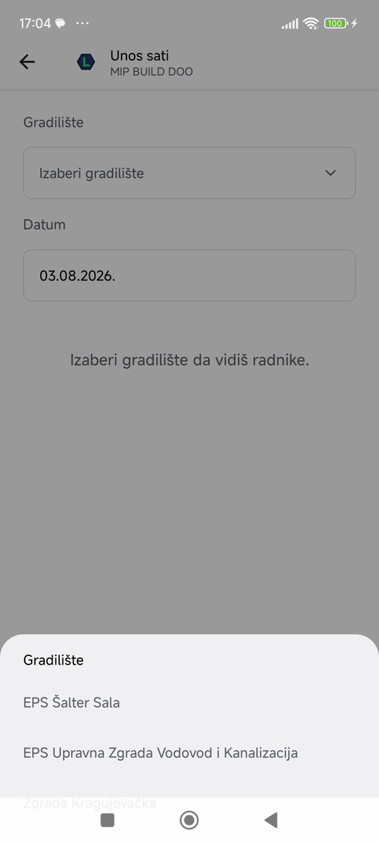 Unos sati po gradilištu